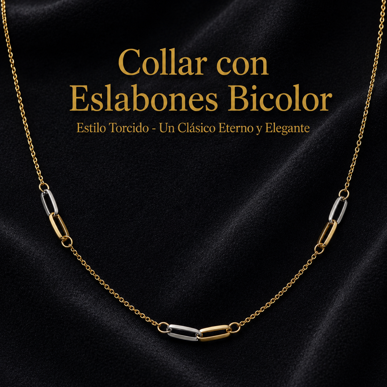 COLLAR CON ESLABONES BICOLOR