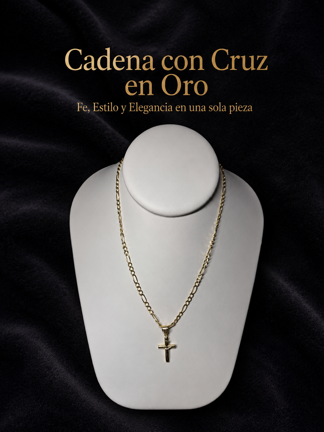 CADENA CRUZ ORO