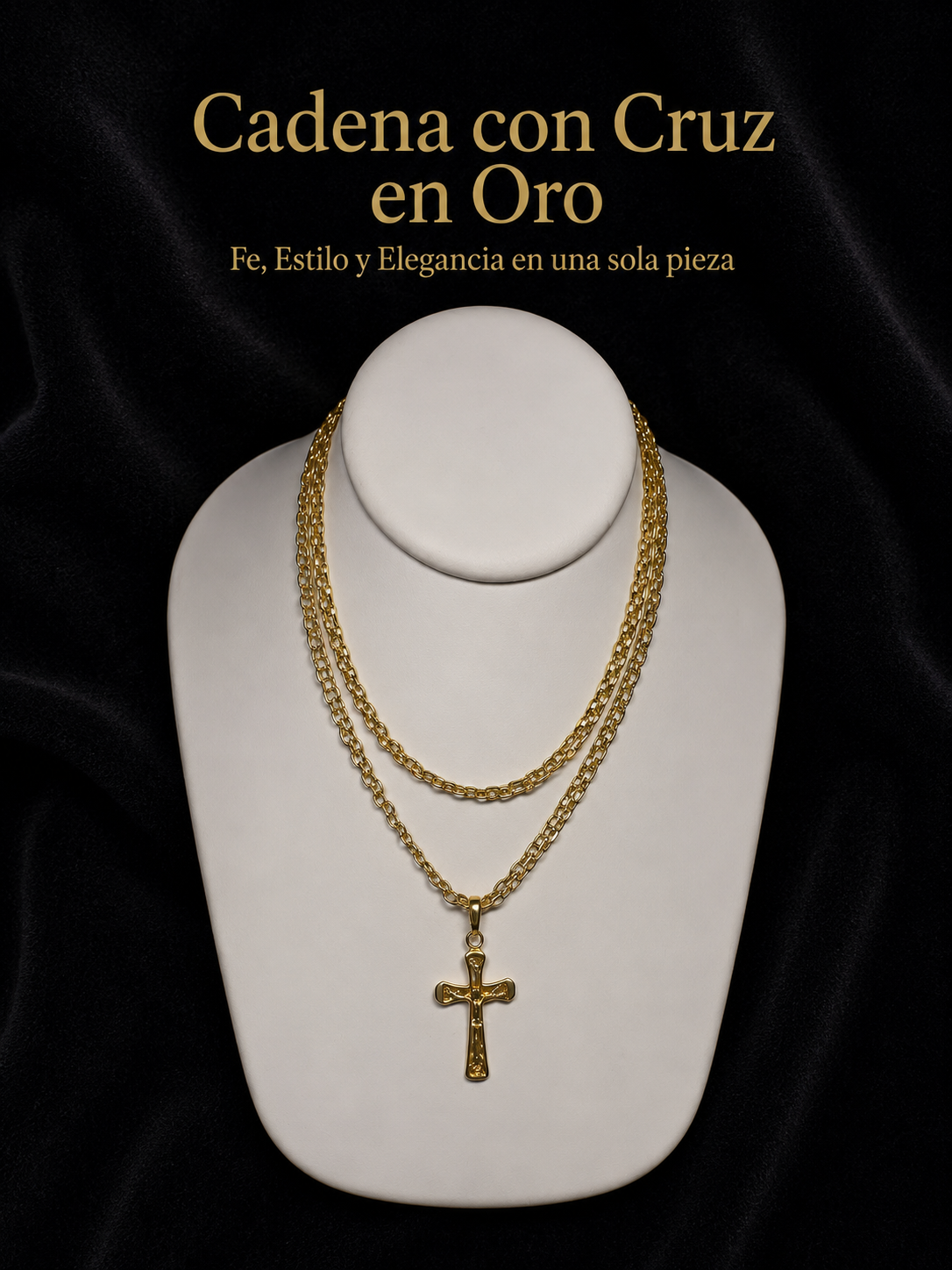 CADENA CRUZ ORO