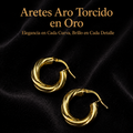 ARETES ARO TORCIDO EN ORO