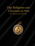 DIJE RELIGIOSO CON CIRCONIAS EN ORO